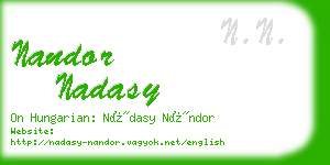 nandor nadasy business card